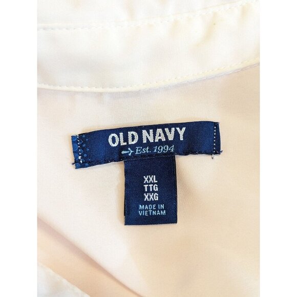 Old Navy Shirt Blouse Top Womens Plus Size XXL Light Powder Pink Long Sleeve - Picture 5 of 5